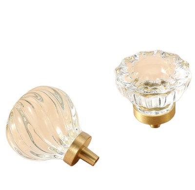 Elsafore furniture handles, modern transparent crystal handle