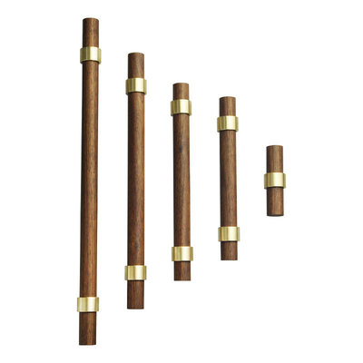 Elsafore furniture handle furniture accessories, copper handle walnut Nordic furniture drawer door h