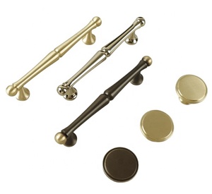 Elsafore luxury brass wardrobe handle Gold Vintage cabinet drawer furniture round door handle