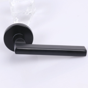 Elsafore American hot - Wooden door bedroom circular silent lock black aluminum alloy handle lock