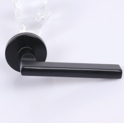 Elsafore American hot - Wooden door bedroom circular silent lock black aluminum alloy handle lock
