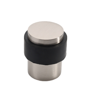 Elsafore rubber anti-collision perforated circular door stopper, stainless steel cylindrical door st