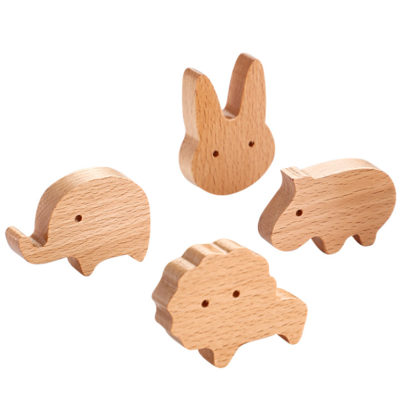 Children's cartoon wooden handle cabinet drawer cute cabinet door wooden handle kindergarten cabinet
